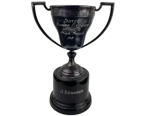 1935 Vintage Bowling Trophy Silver Plated Dosco Canada 11.375