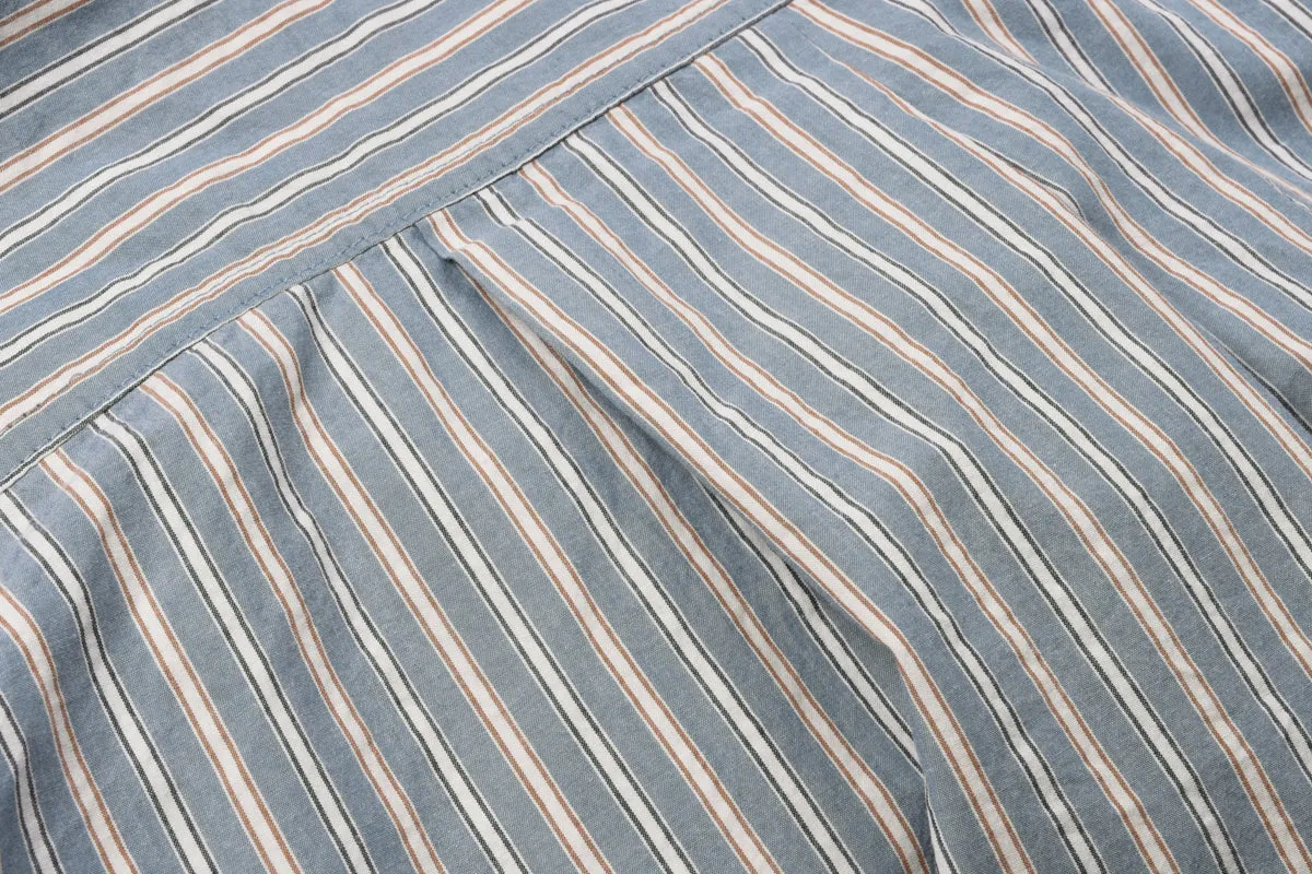 1ST PAT-RN STRIPE GUIDE SHIRT - LIGHT BLUE/ WHITE
