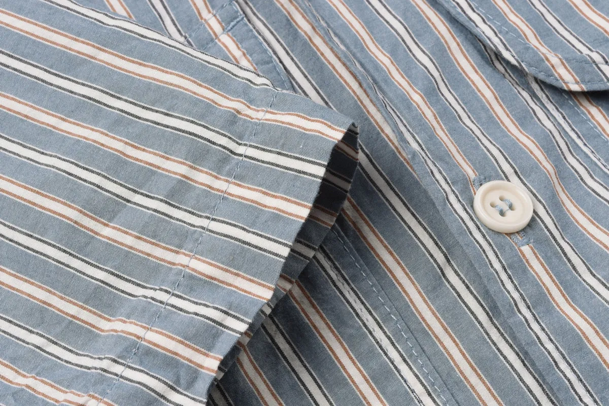 1ST PAT-RN STRIPE GUIDE SHIRT - LIGHT BLUE/ WHITE