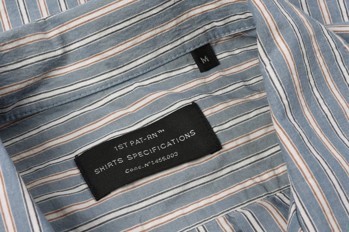 1ST PAT-RN STRIPE GUIDE SHIRT - LIGHT BLUE/ WHITE
