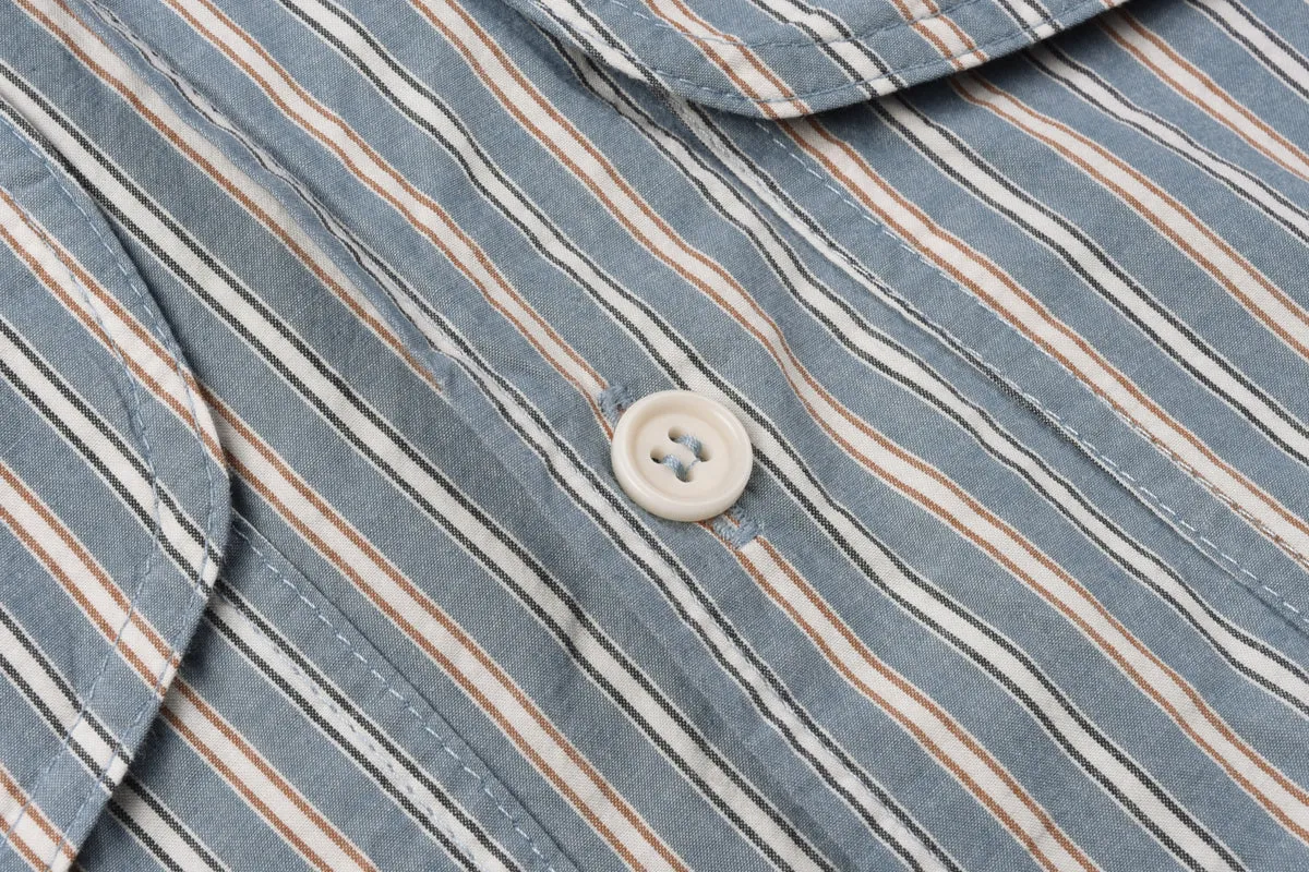 1ST PAT-RN STRIPE GUIDE SHIRT - LIGHT BLUE/ WHITE
