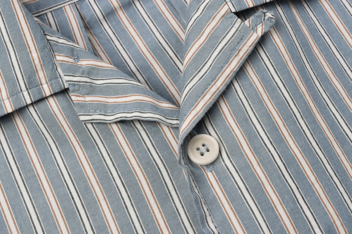 1ST PAT-RN STRIPE GUIDE SHIRT - LIGHT BLUE/ WHITE