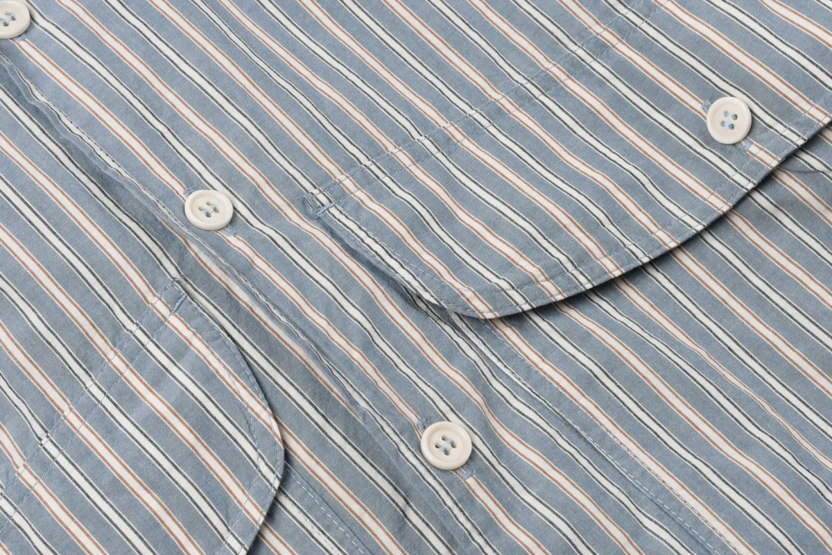 1ST PAT-RN STRIPE GUIDE SHIRT - LIGHT BLUE/ WHITE