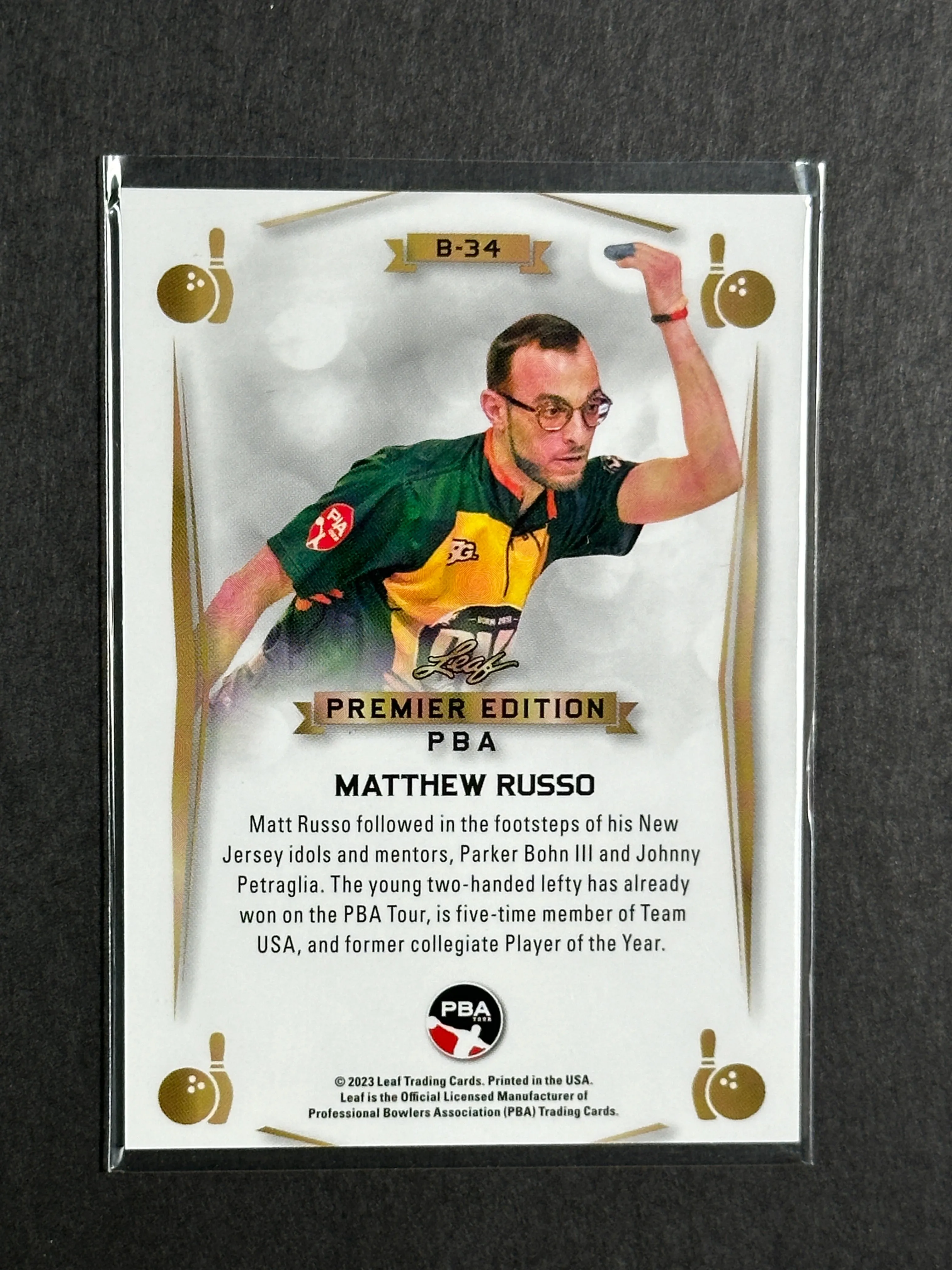 2023 Leaf PBA Trading Card Matt Russo