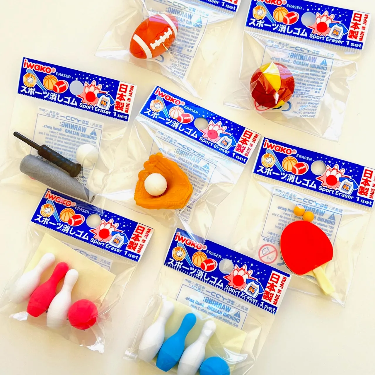 38283 IWAKO SPORTS ERASERS-60