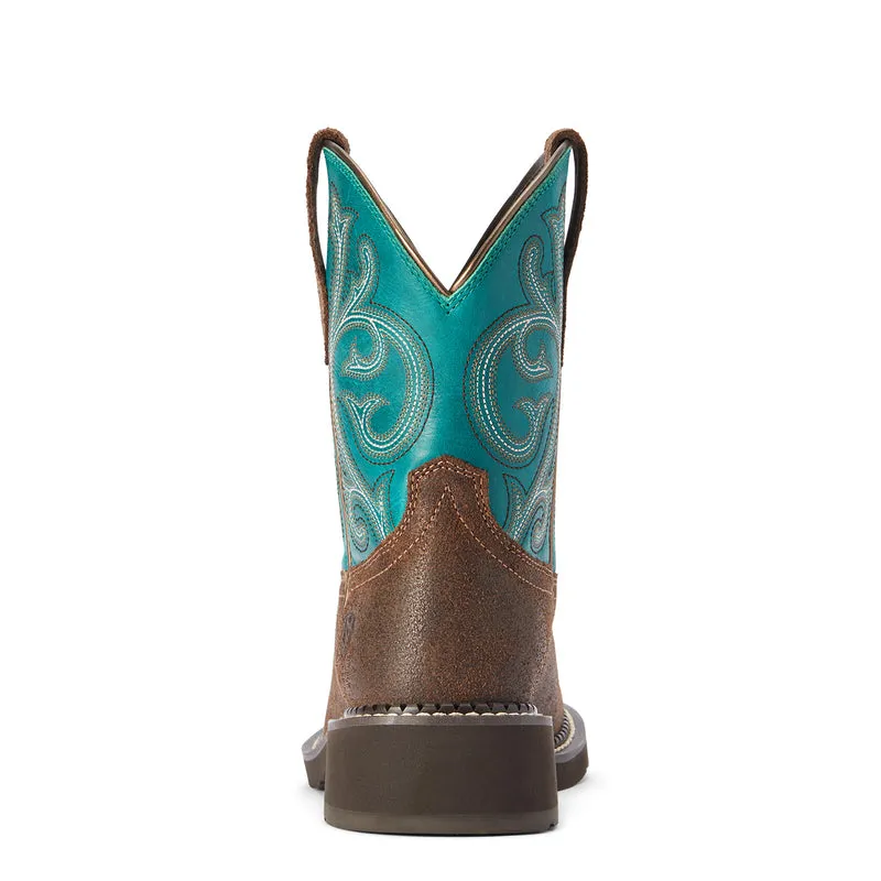 'Ariat' Women's 8" Fatbaby Heritage - Worn Hickory / Shamrock