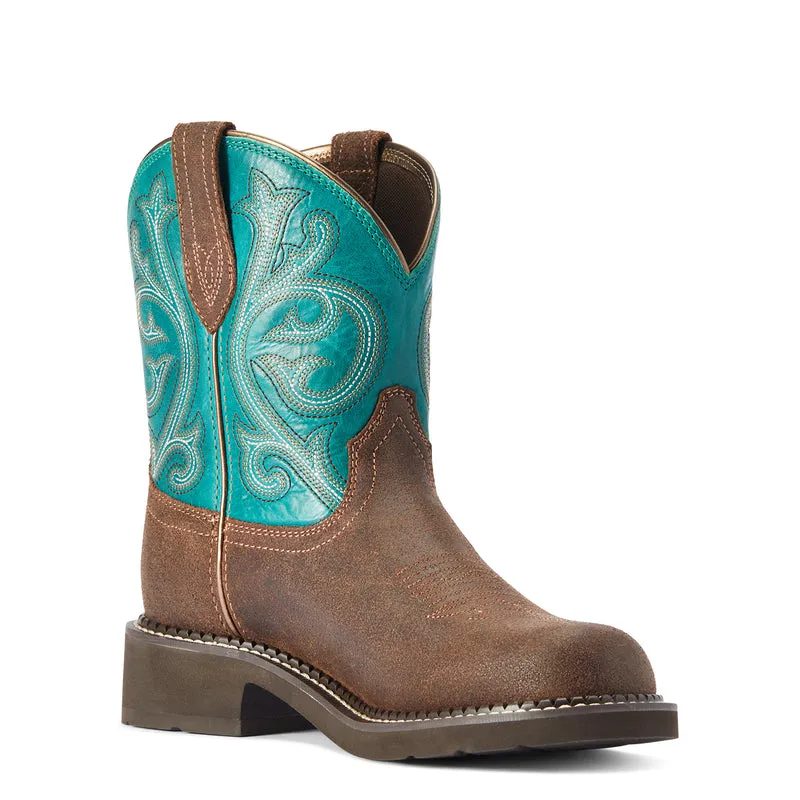'Ariat' Women's 8" Fatbaby Heritage - Worn Hickory / Shamrock
