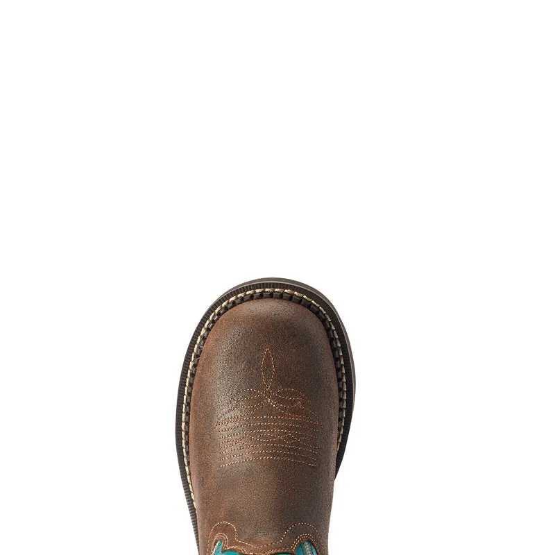 'Ariat' Women's 8" Fatbaby Heritage - Worn Hickory / Shamrock