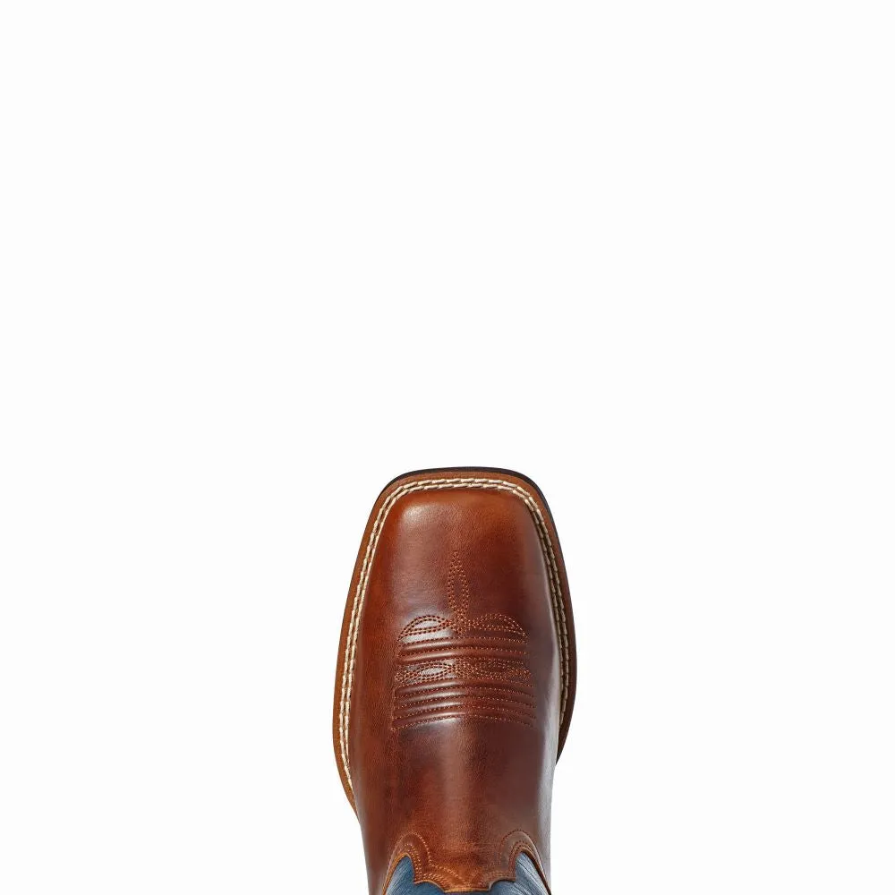 'Ariat' Women's West Bound Square Toe - Russet Rebel / Crackle Navy