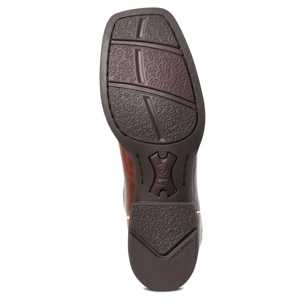 'Ariat' Women's West Bound Square Toe - Russet Rebel / Crackle Navy