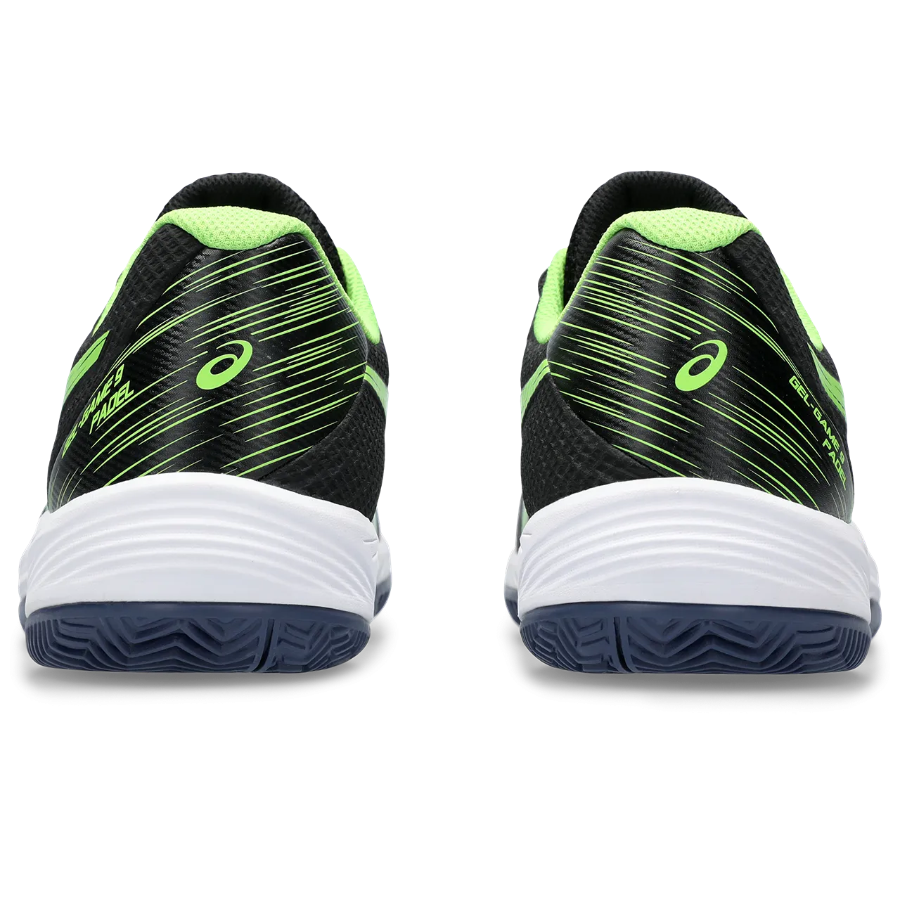 Asics Men's Gel Game 9 Padel Shoes Black Electric Lime