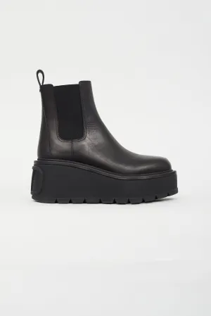 Black Garavani Leather Chelsea Boot