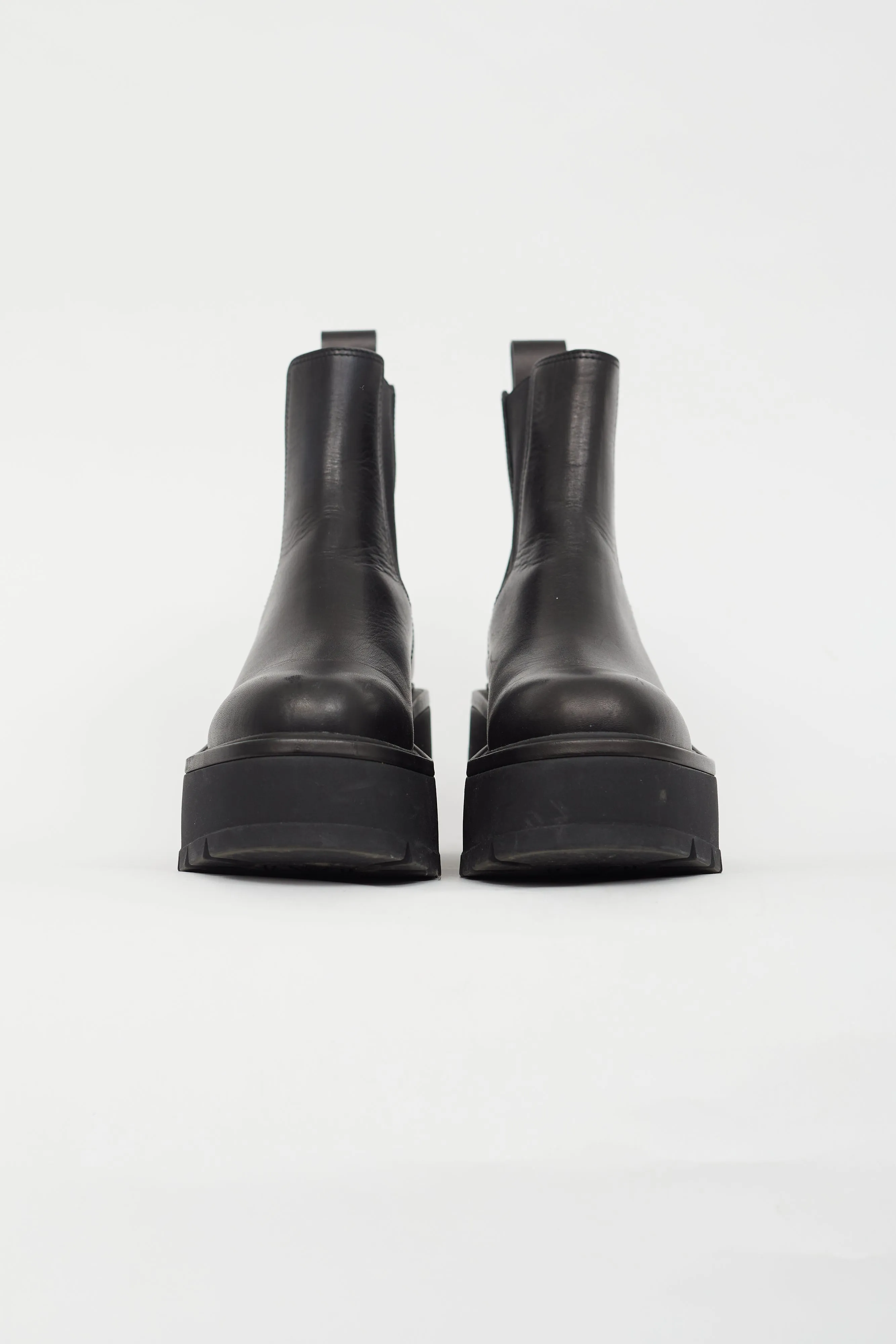 Black Garavani Leather Chelsea Boot