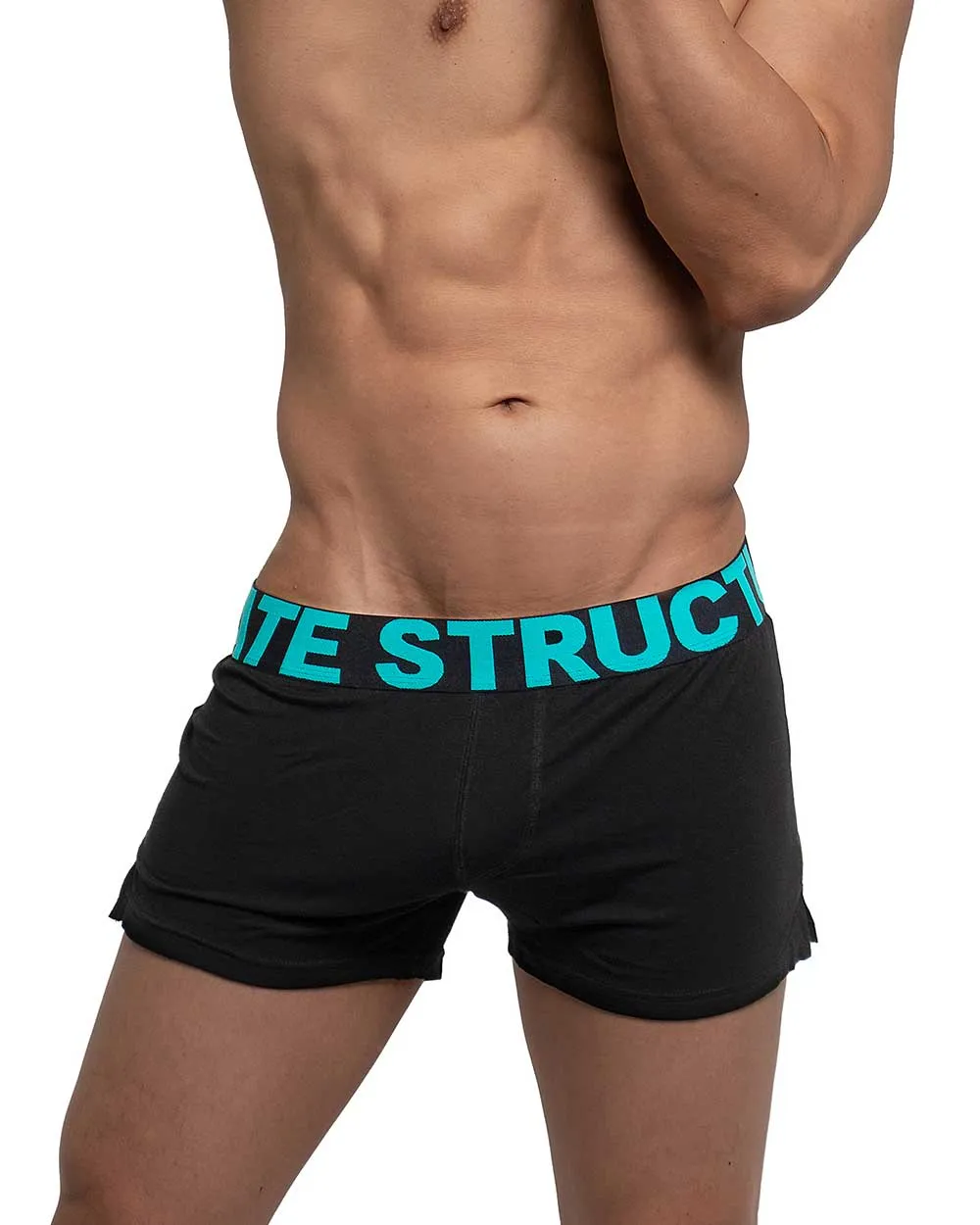 Boxer lousse Private Structure Black Turquoise