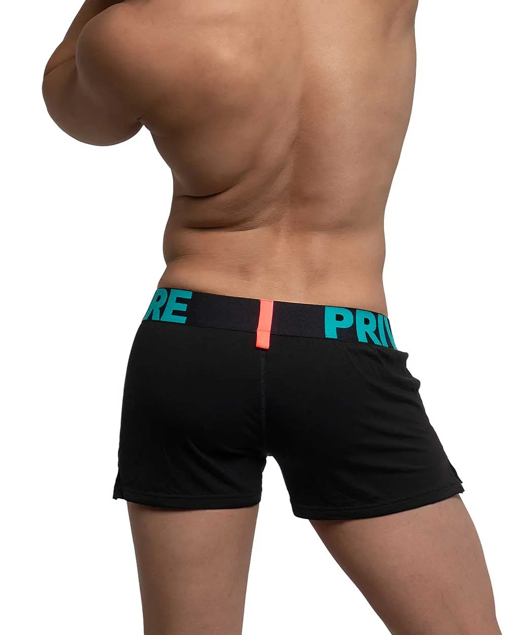 Boxer lousse Private Structure Black Turquoise