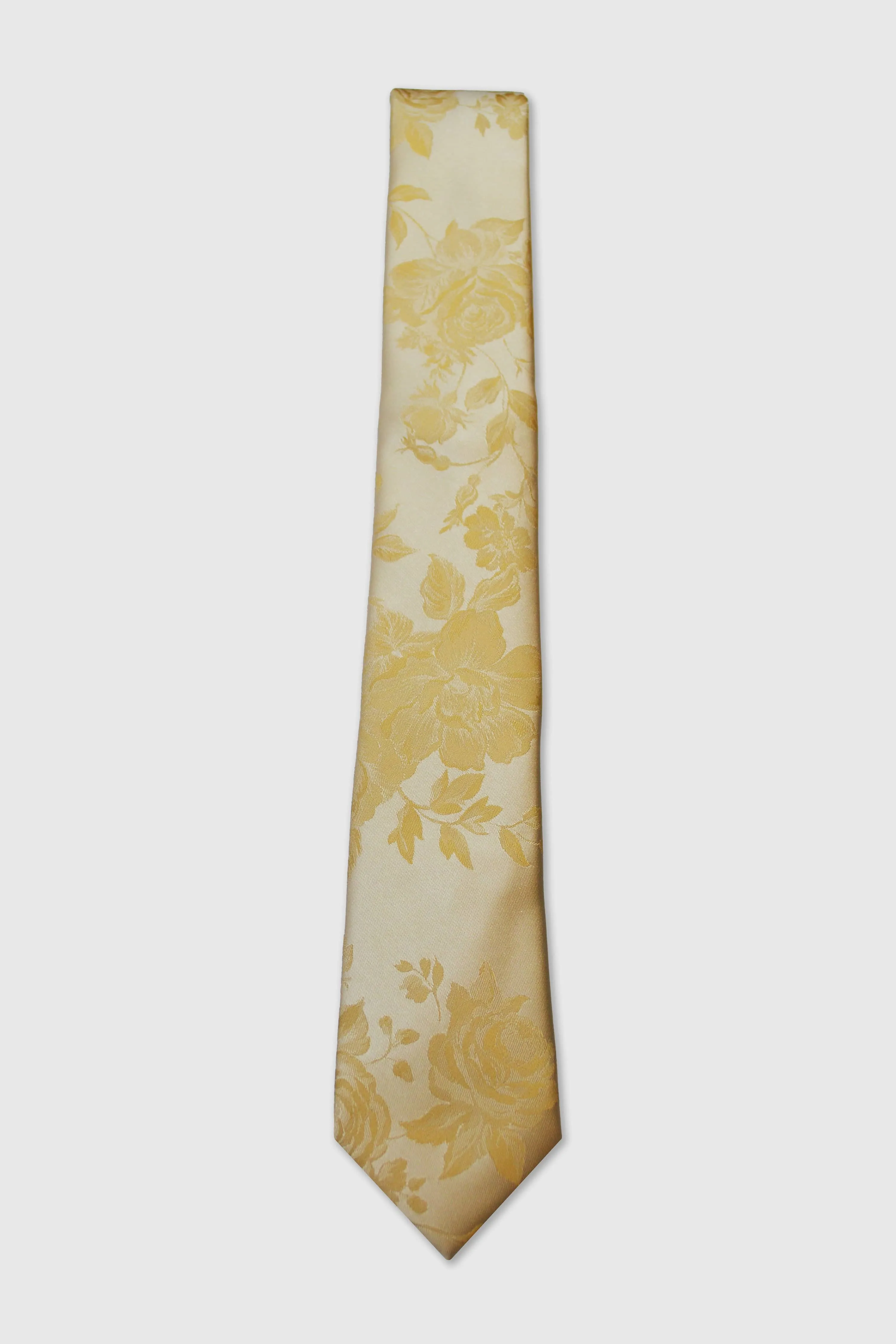 Braxas Yellow Floral Tie and Hank Set
