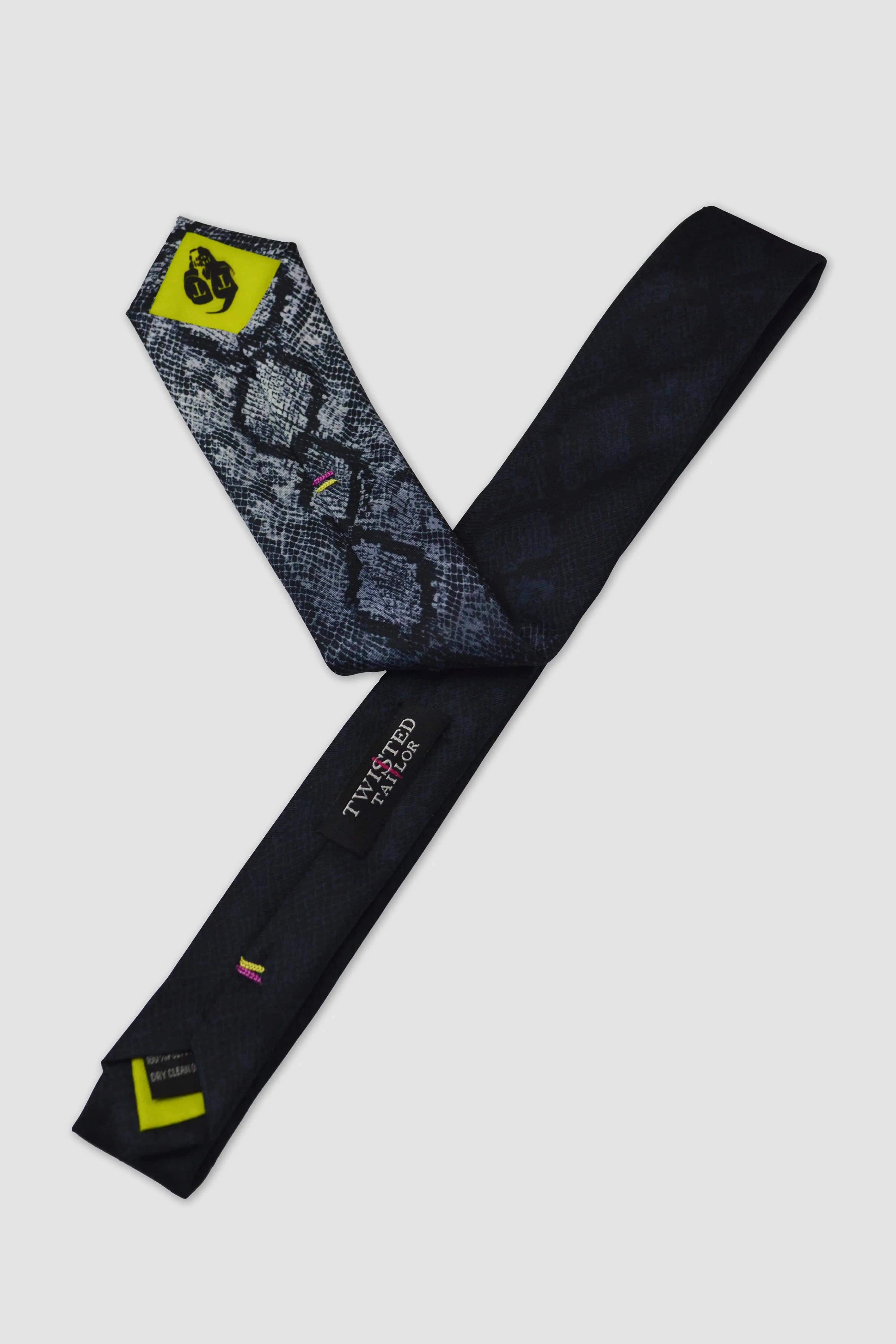 Carrol Black Snake Print Tie