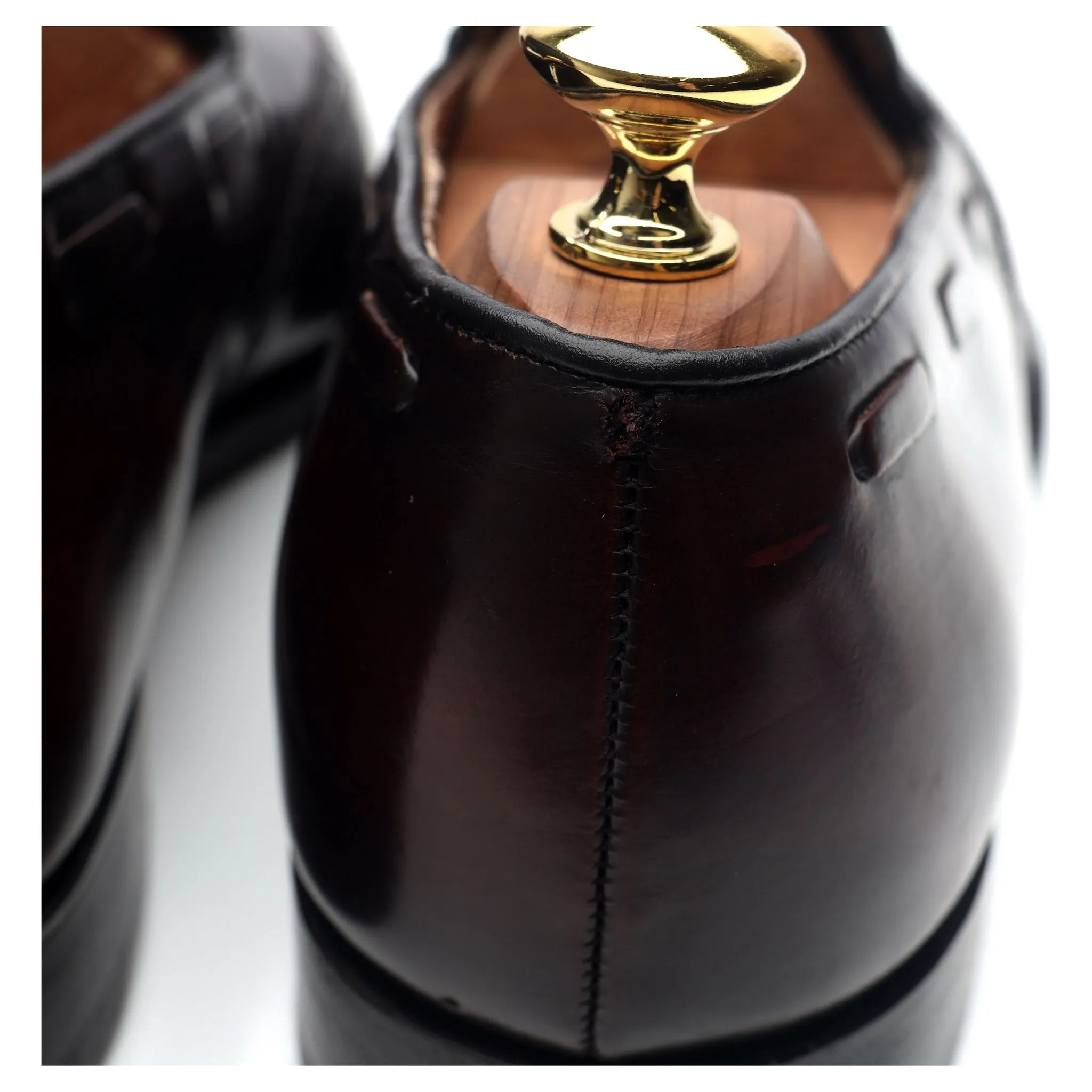 'Clive' Burgundy Leather Wing Cap Tassel Loafers UK 8 F