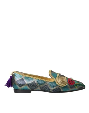 Dolce & Gabbana Brocade Tassel Loafers