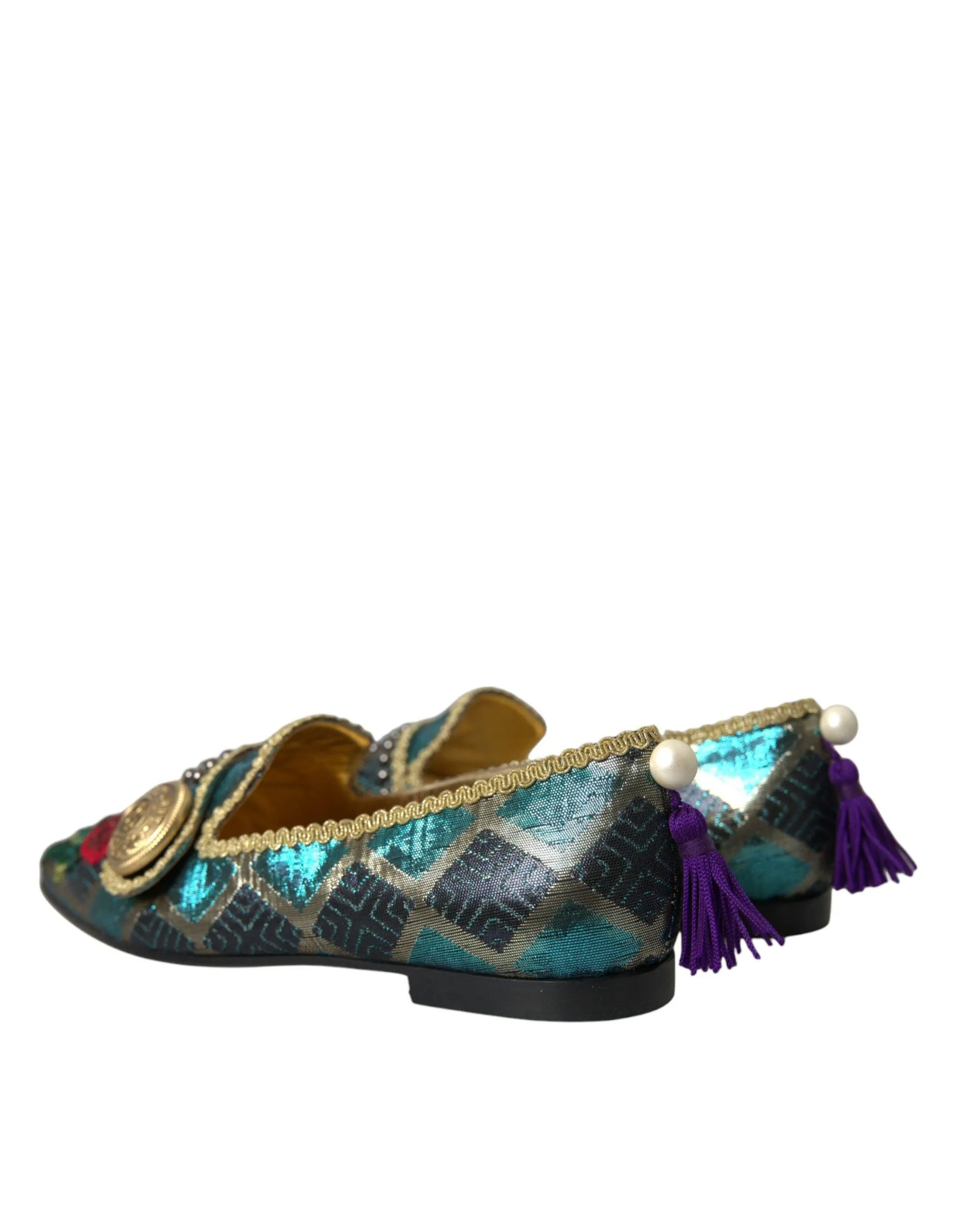 Dolce & Gabbana Brocade Tassel Loafers