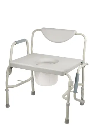 Drive Medical 11135-1 Bariatric Drop Arm Bedside Commode Chair