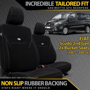 Fiat Scudo 2nd Gen Neoprene 2x Front Seat Covers (Made to Order)