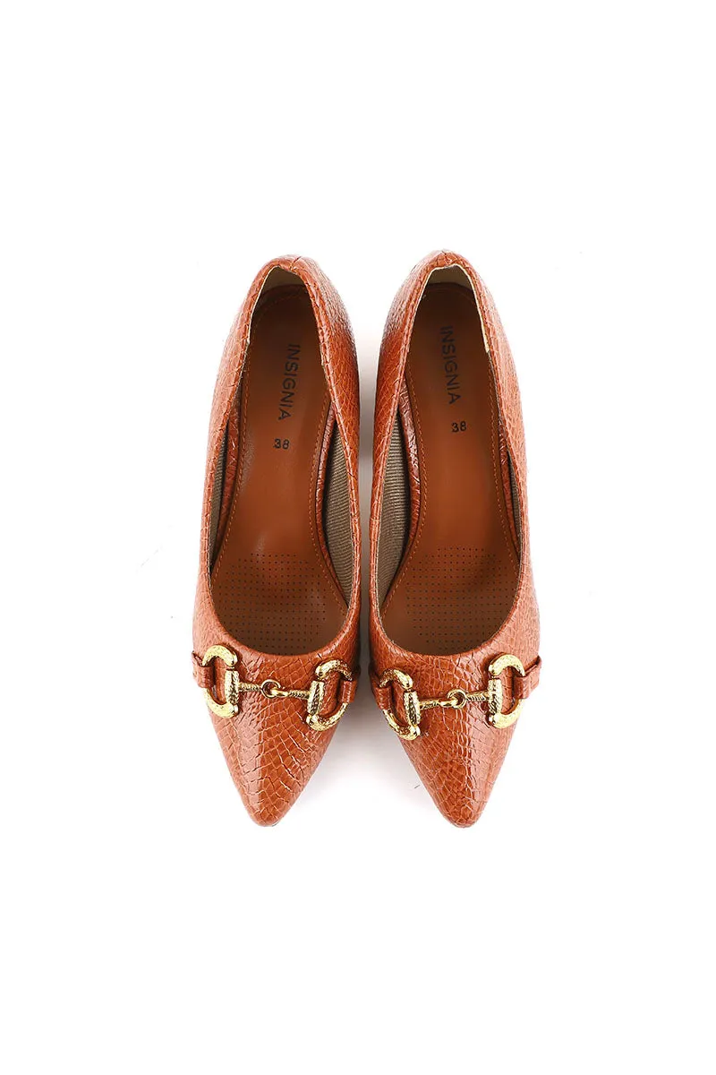 Formal Court Shoes I44422-Mustard