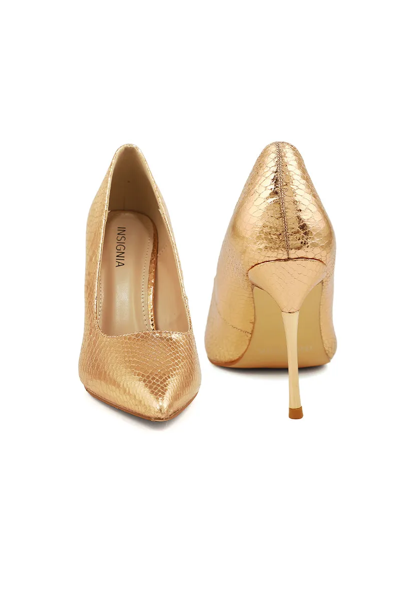 Formal Court Shoes I44433-Peach