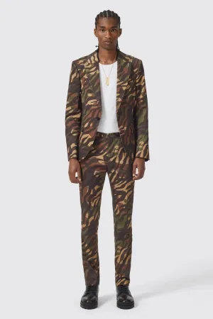 Gables Slim Fit Camo Suit - ARCHIVE