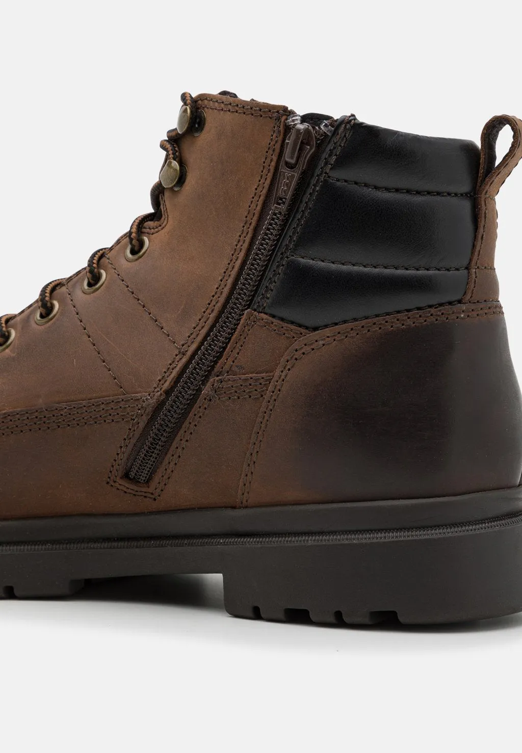 Geox dark coffee lace-up boots