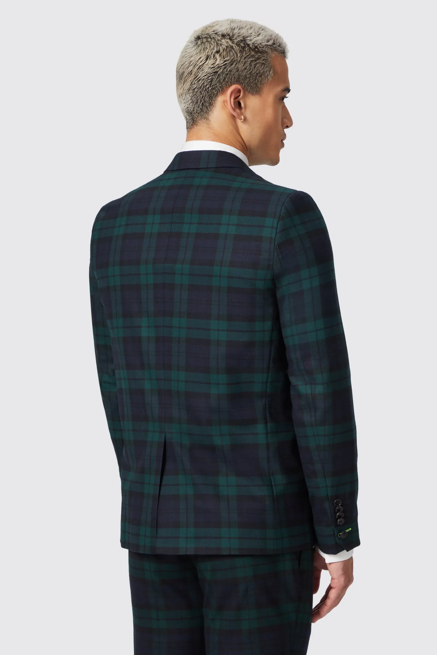 Ginger Skinny Fit Green Tartan Suit