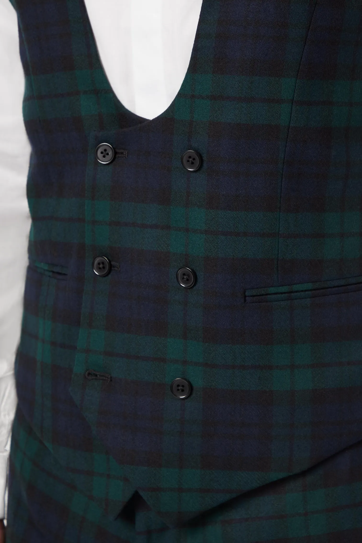 Ginger Skinny Fit Green Tartan Suit