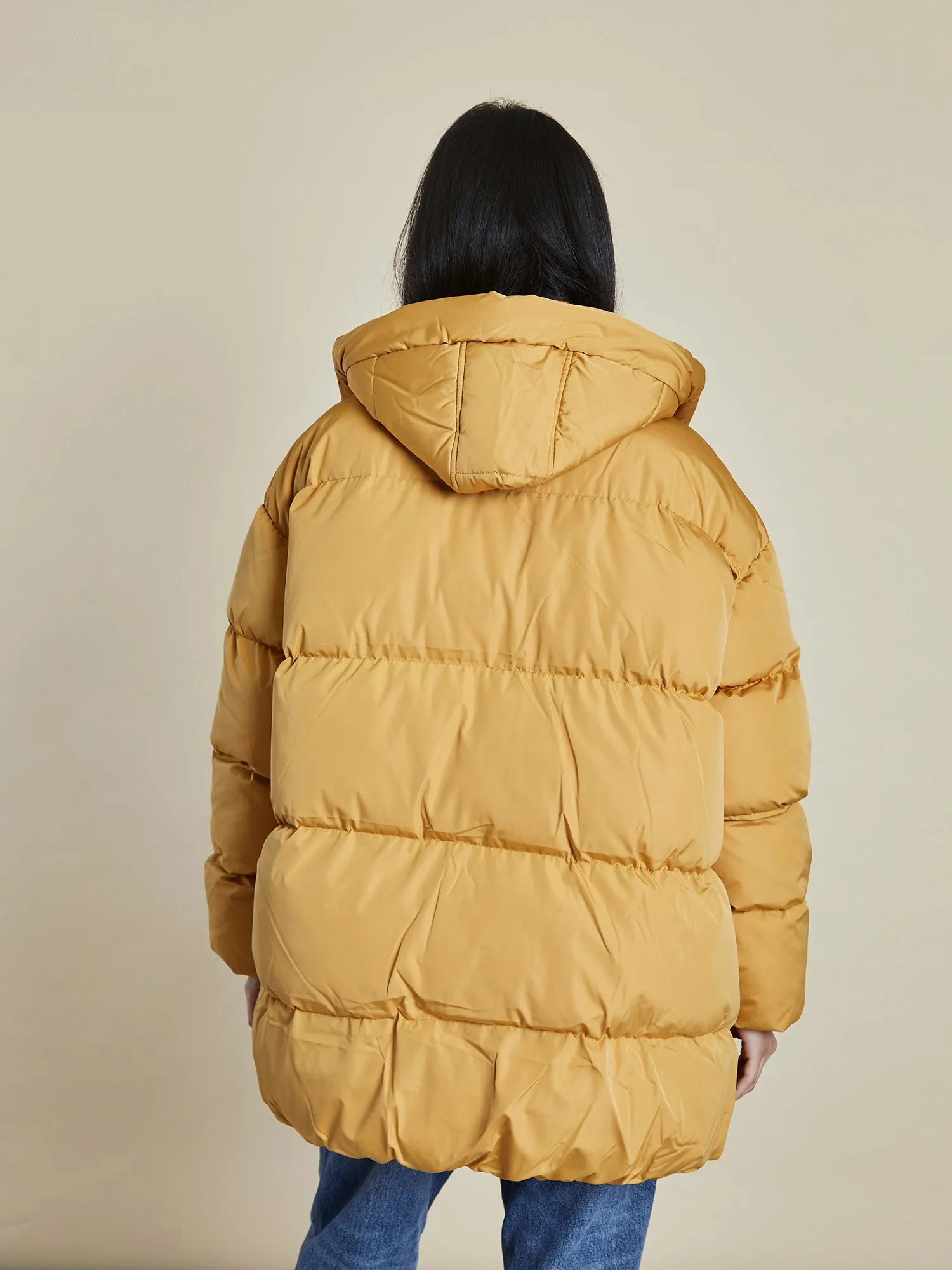 Glamorous Mustard Padded Longline Puffer Coat