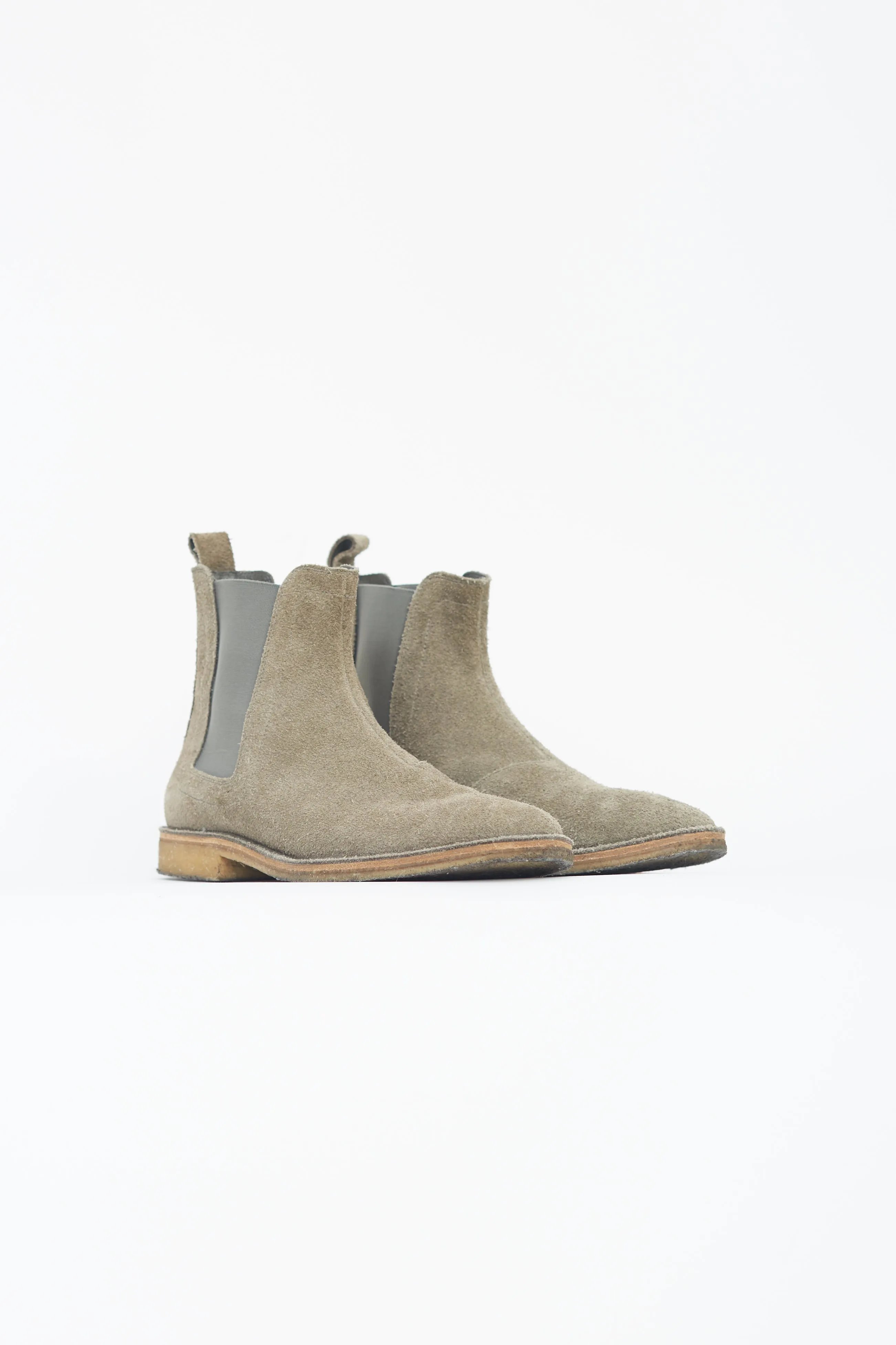 Grey Suede Chelsea Boot
