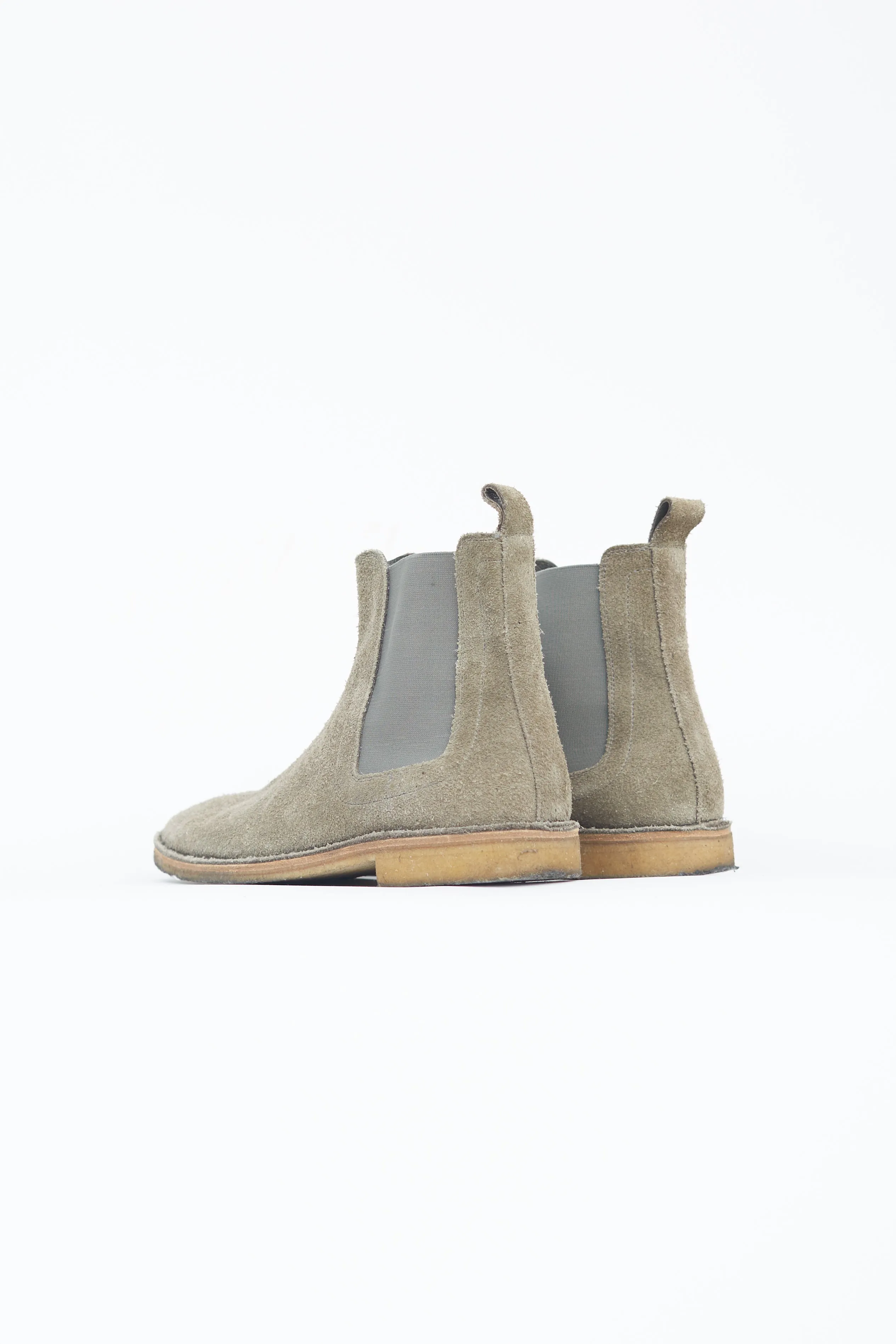 Grey Suede Chelsea Boot
