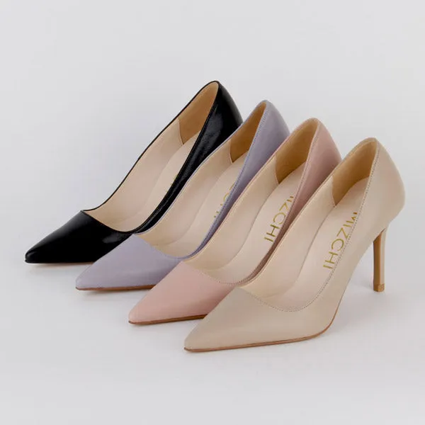 *HEMERY - pink leather, 8cm size UK 3
