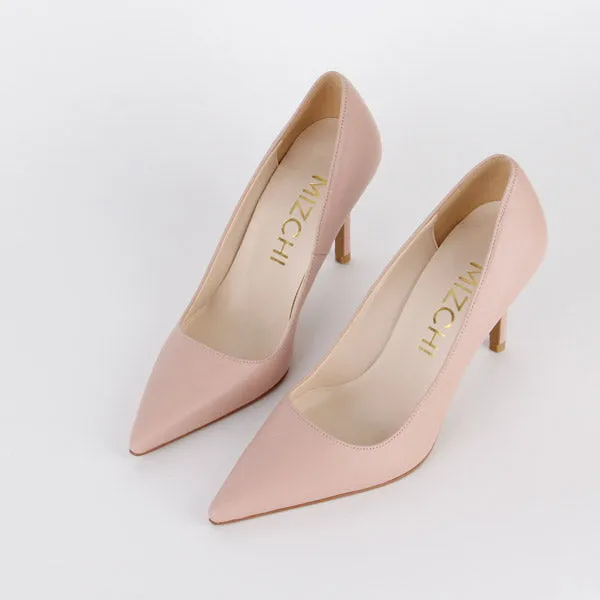 *HEMERY - pink leather, 8cm size UK 3