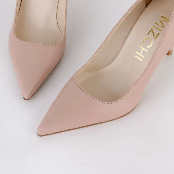 *HEMERY - pink leather, 8cm size UK 3