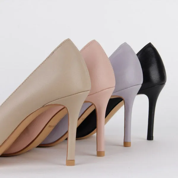 *HEMERY - pink leather, 8cm size UK 3