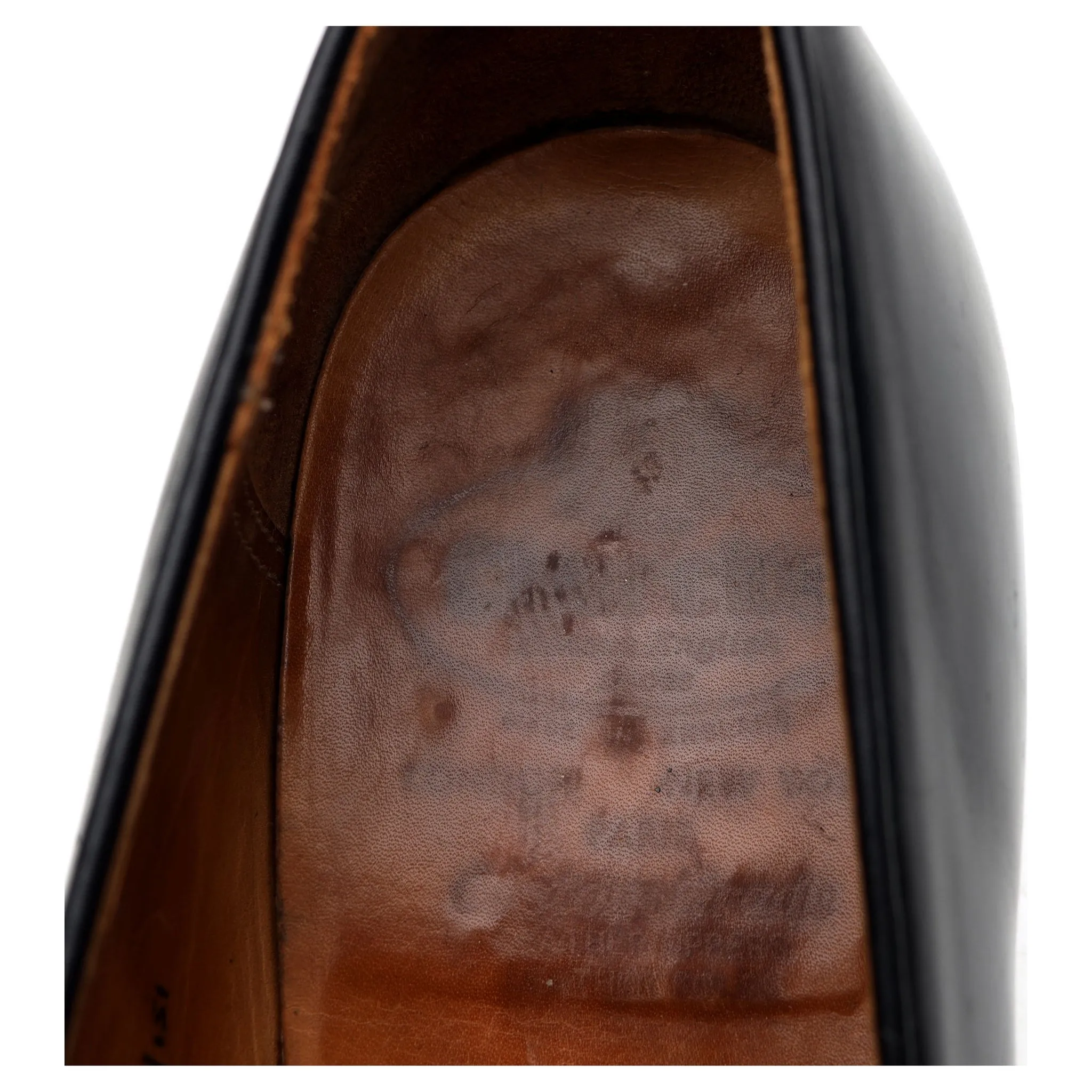 'Indus' Black Leather Tassel Loafers UK 8.5 G