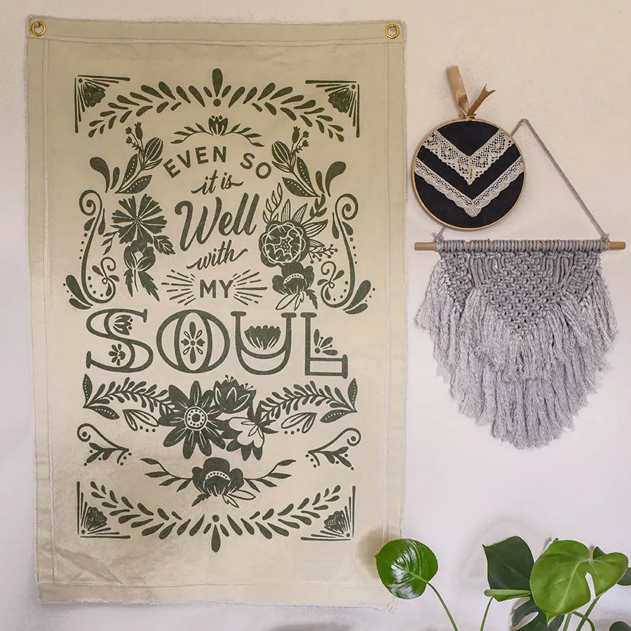 It is Well with my Soul Large Canvas Raw Edge Banner
