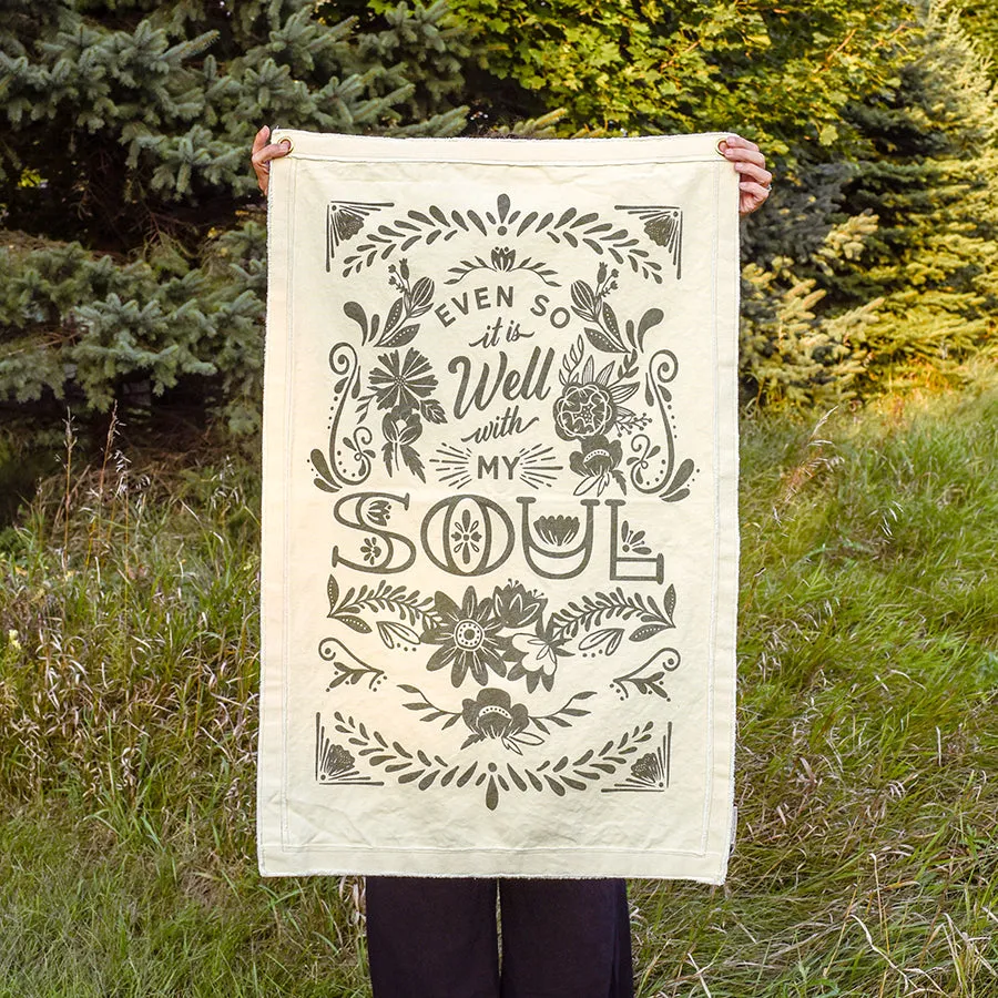 It is Well with my Soul Large Canvas Raw Edge Banner