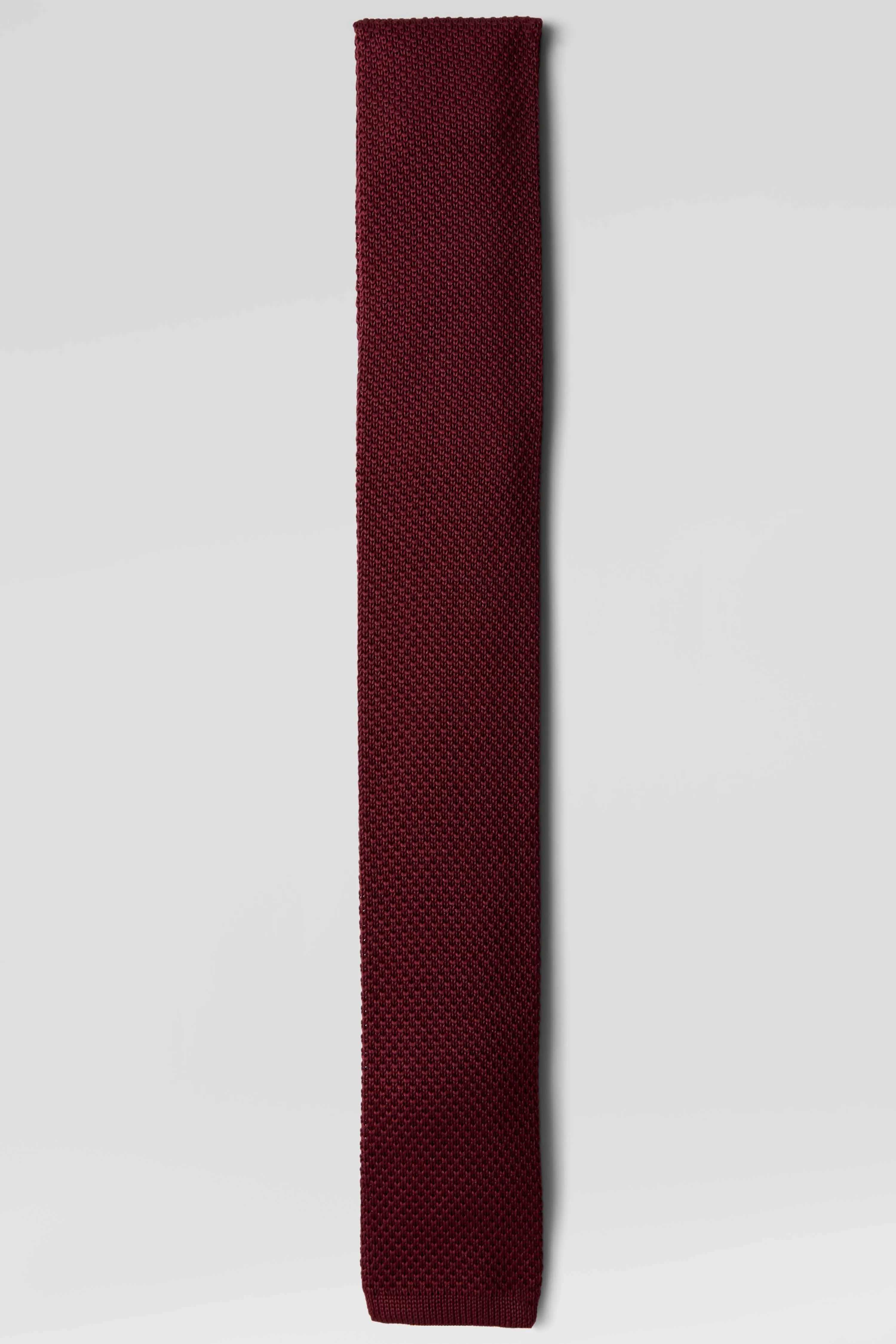 Jagger Burgundy Knitted Tie - ARCHIVE