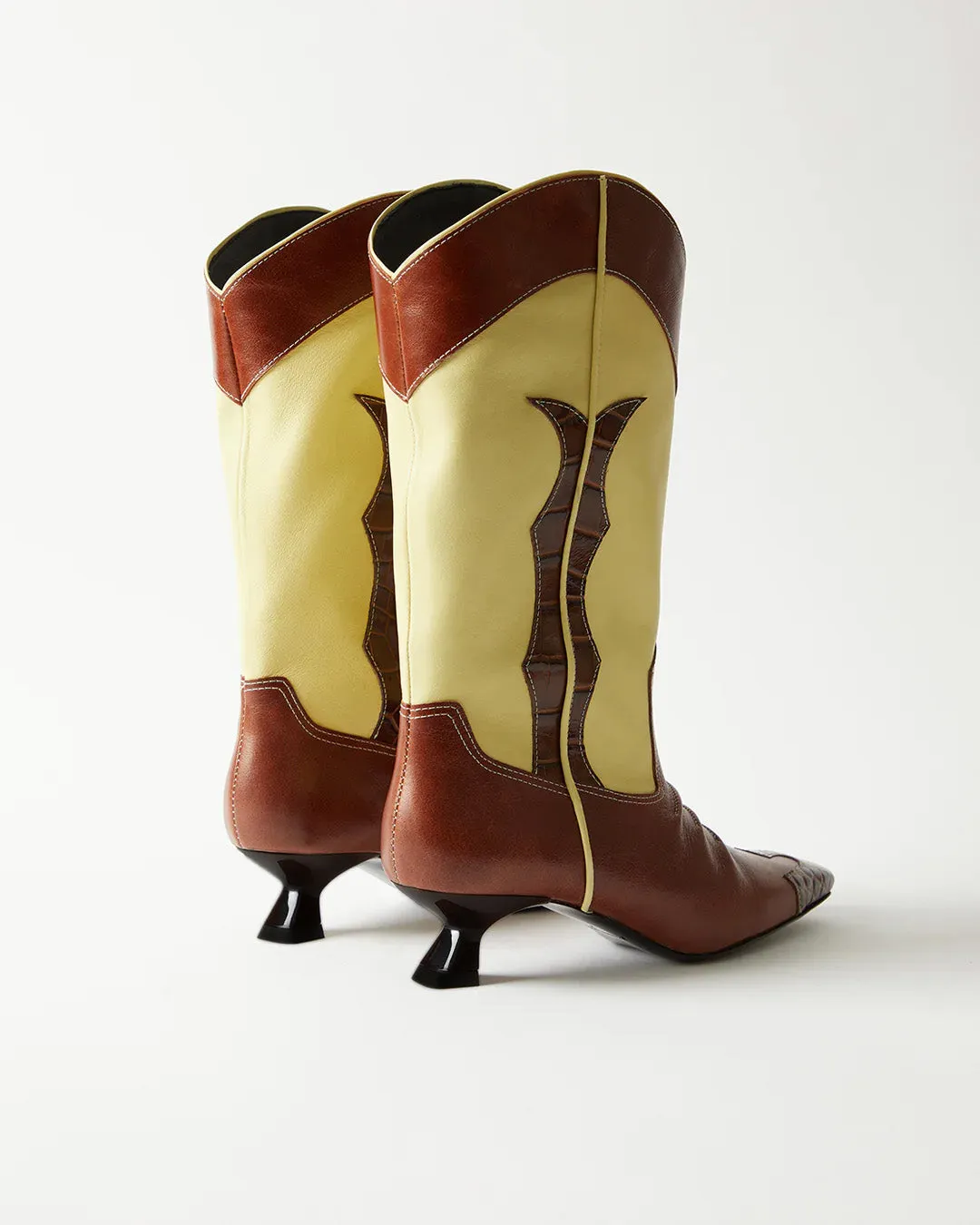 Jessie Boots Leather Butter Yellow