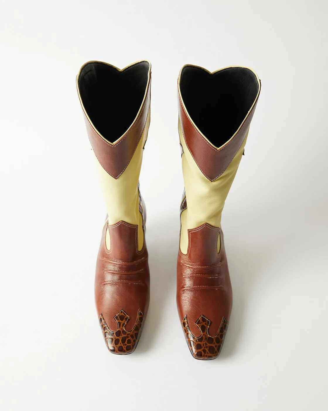 Jessie Boots Leather Butter Yellow