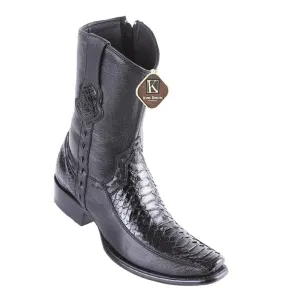King Exotic Boots #479BF5705 Men's Dubai Boot  | Python Y Deer Boots Color Black