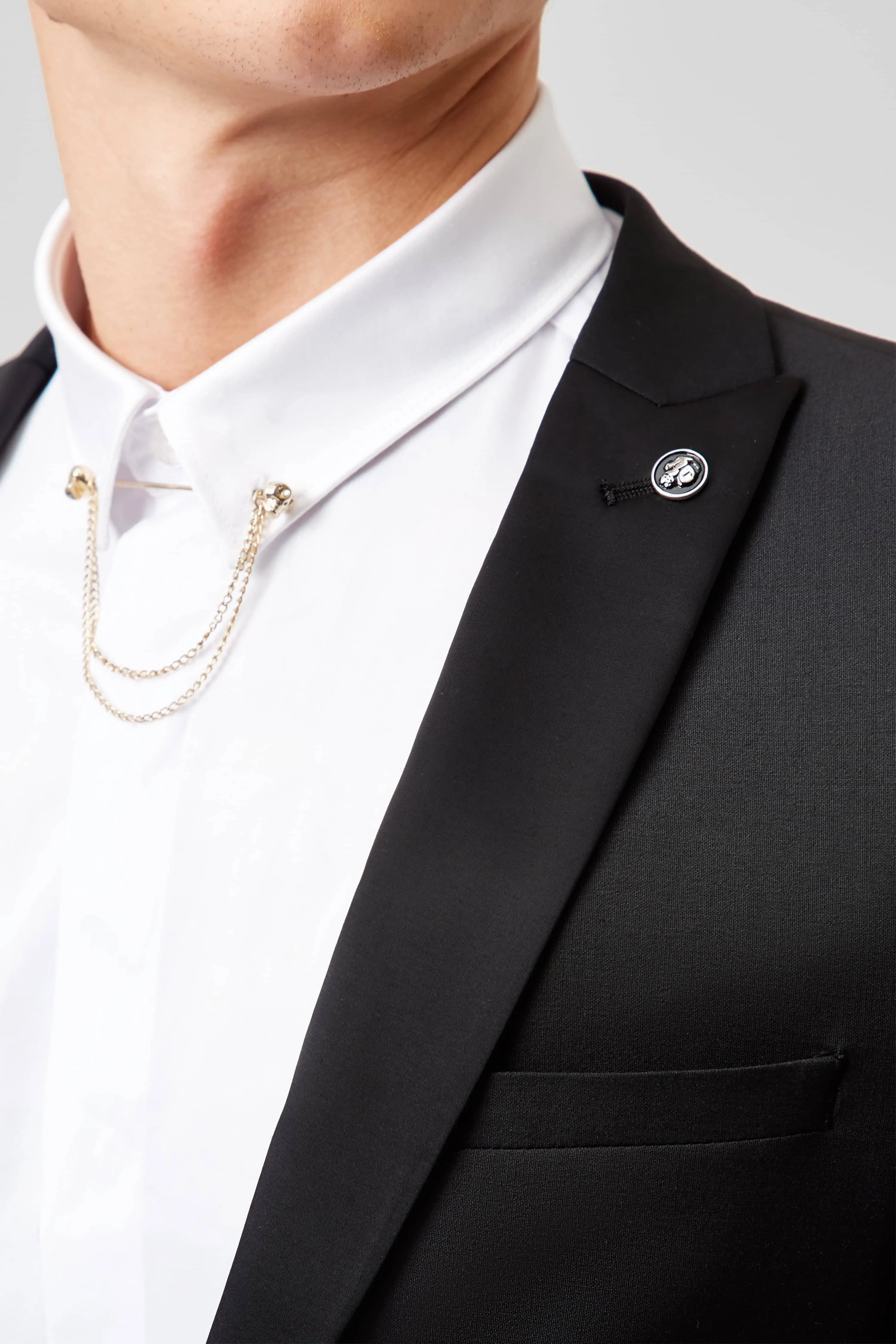 Kingdon Skinny Fit Black Dinner Suit