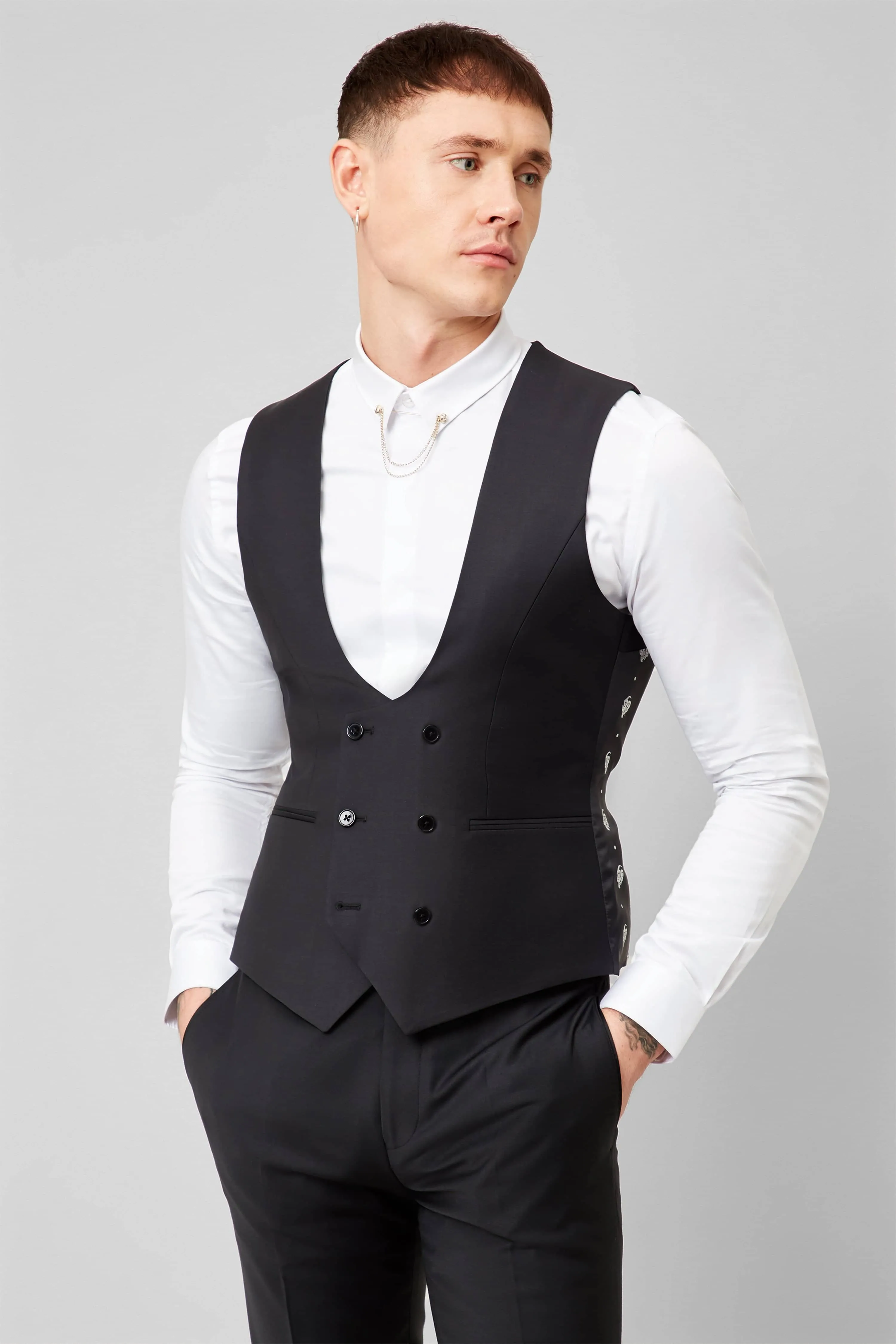 Kingdon Skinny Fit Black Dinner Suit