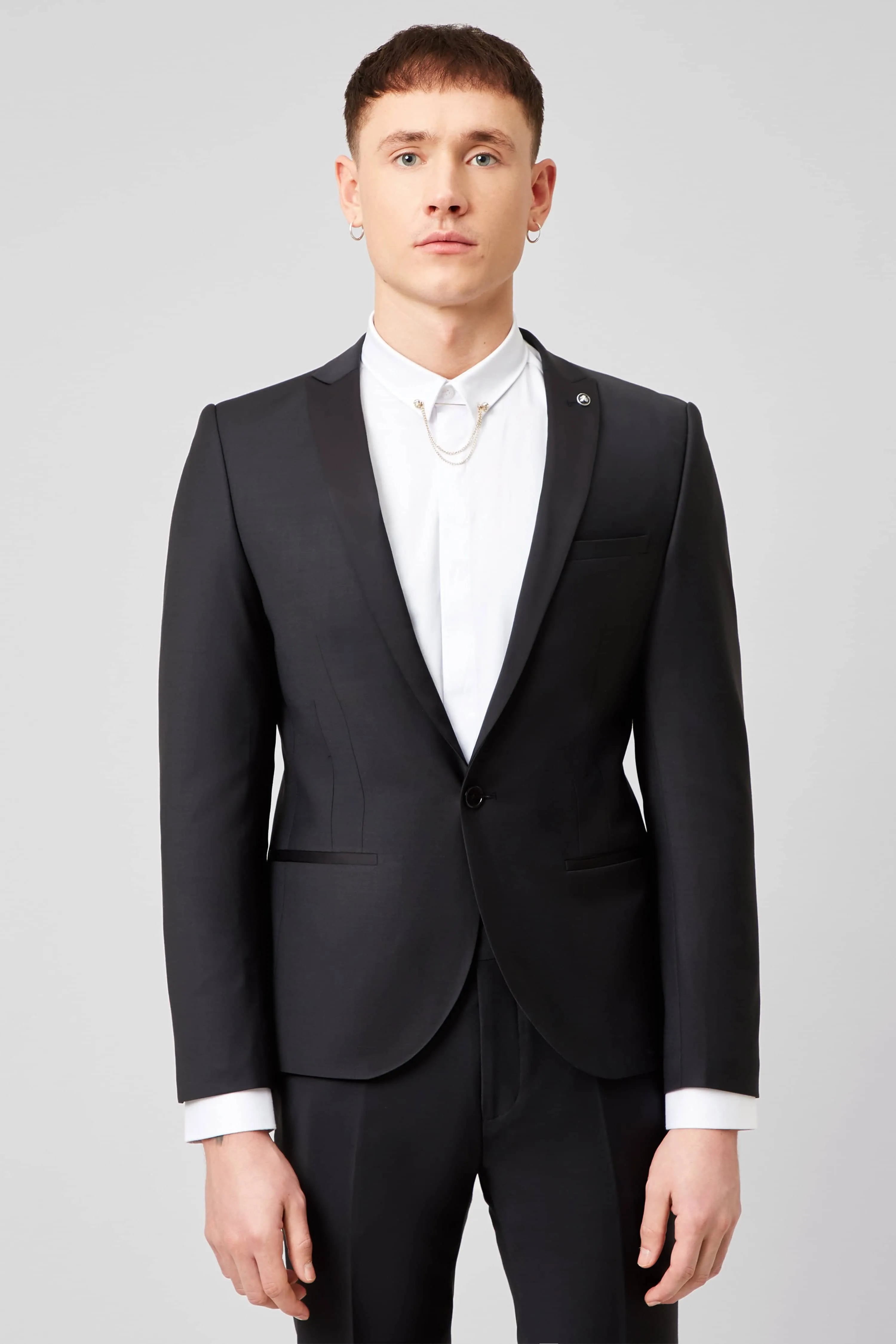 Kingdon Skinny Fit Black Dinner Suit