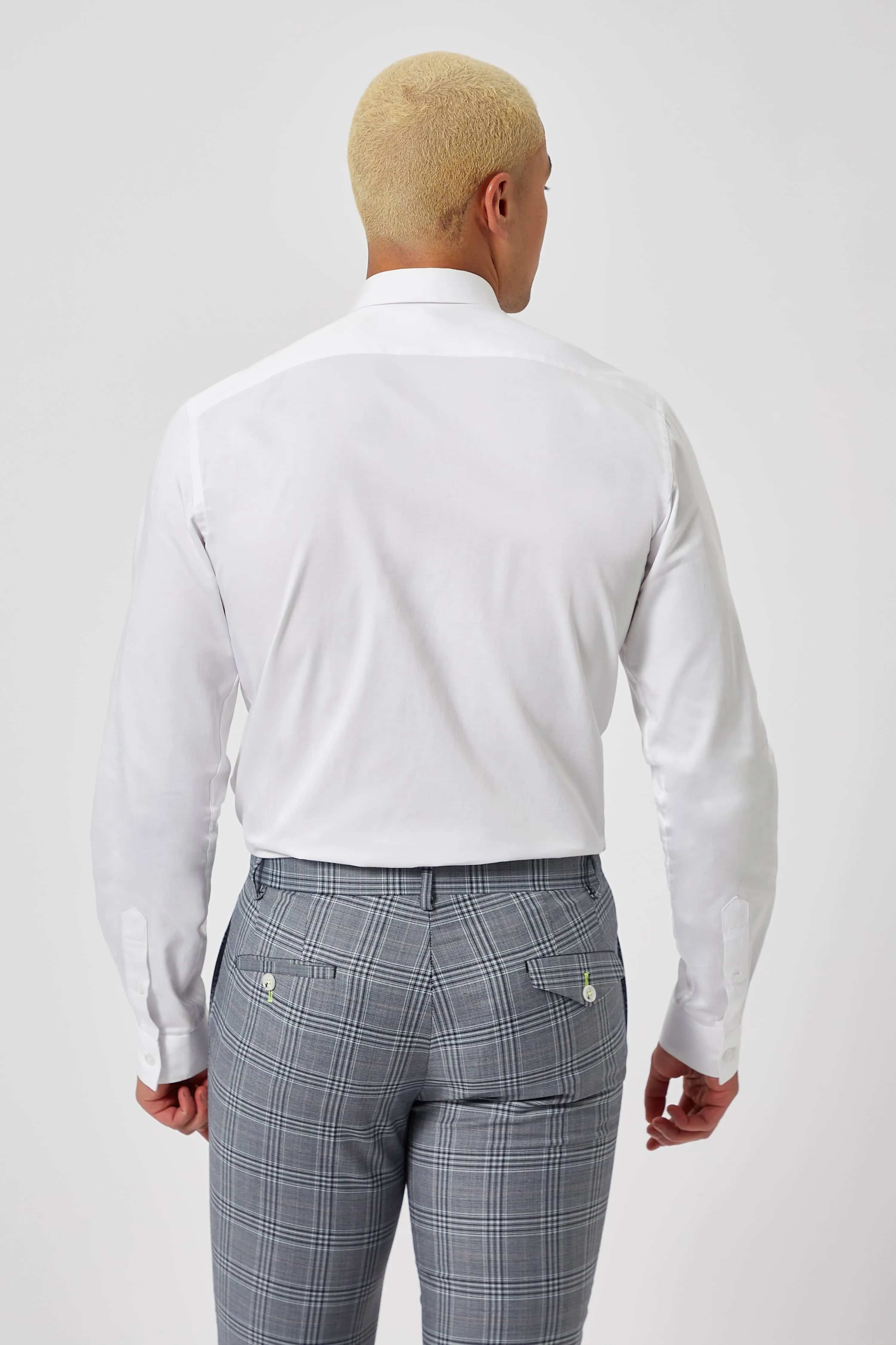 Leeson Slim Fit White Cotton Shirt TT x AM - ARCHIVE